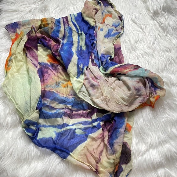 Lulla Collection By Bindya Infinity Scarf Multicolored Tie Dye Soft Knit - Picture 5 of 10